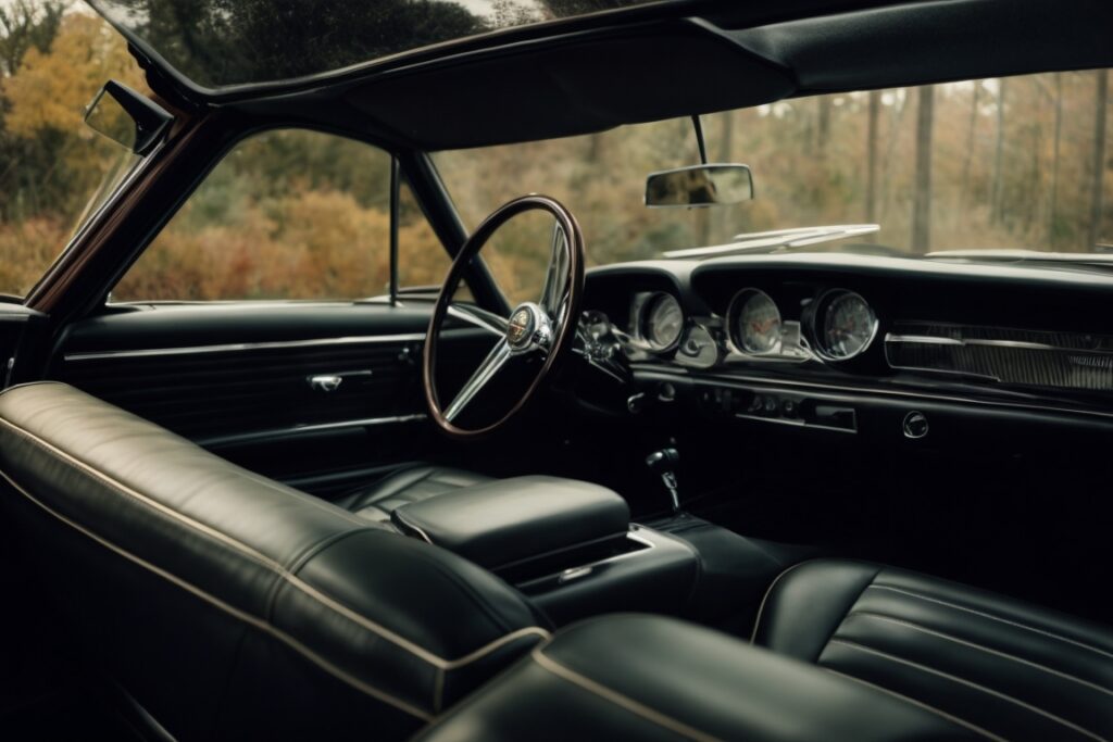 Car interior showing dark tinted windows and a visible dashboard in Baltimore