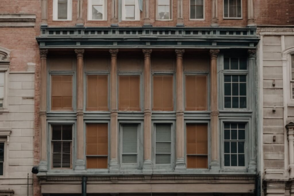 Historical building in Baltimore with window films protecting interiors