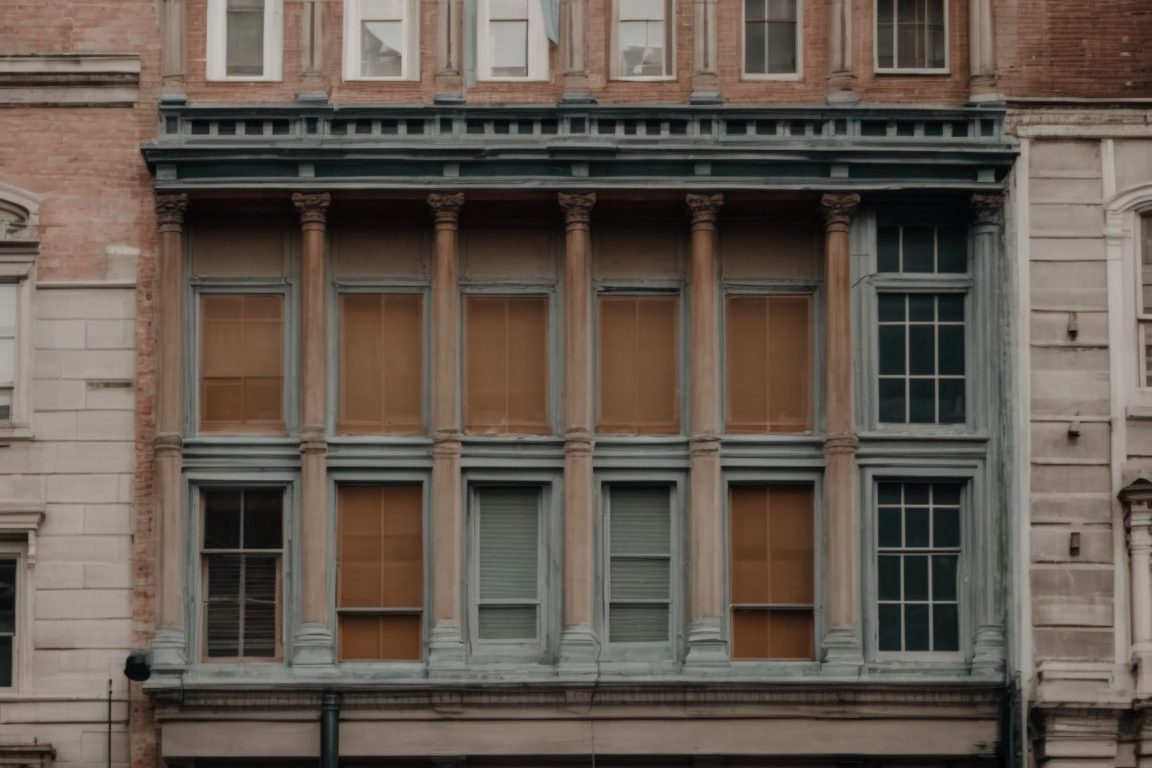 Historical building in Baltimore with window films protecting interiors
