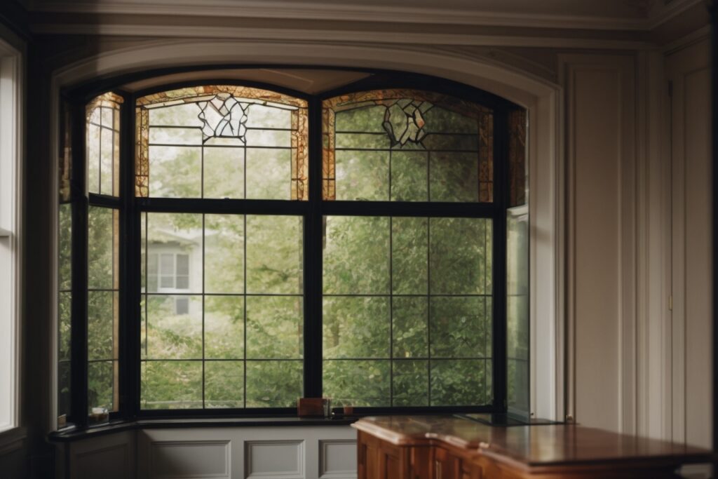 Interior of a historic Baltimore home with low-E window film